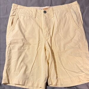 American Eagle Outfitters Men's Cream Flat Front Shorts